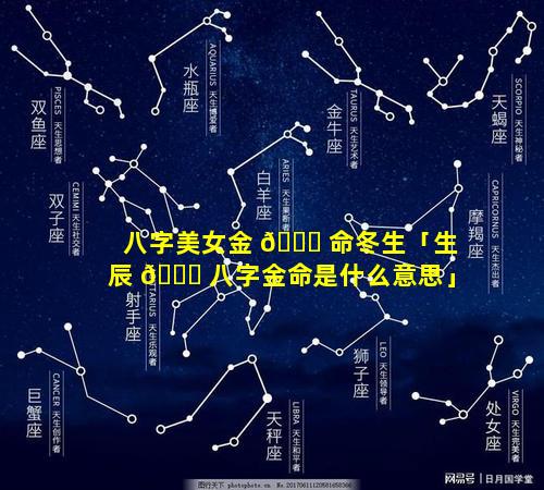 八字美女金 🐅 命冬生「生辰 🐘 八字金命是什么意思」